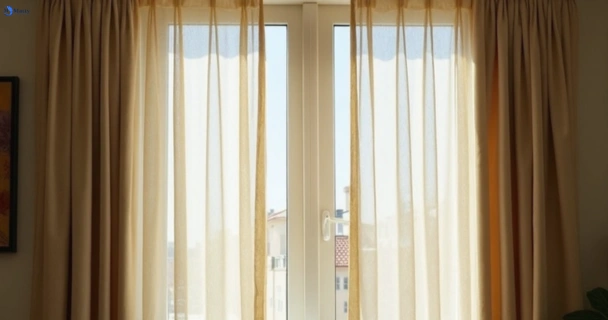 Dusty and dull curtains in altona-meadows-vic before steam cleaning